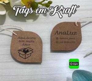 Tags Kraft Kraft 250g 4,2x4,8 4x4 sem revestimento Corte padrão 