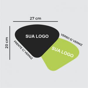 Ventarola - Leque Papelcartão supremo 300g 20x27 cm Colorido frente e verso 4x4 Verniz total frente (verso sem verniz) Faca de Corte Padrão 