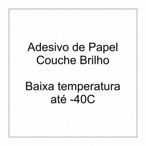 Y - Adesivo de Papel Brilho Para Congelados - Terceirizados Papel Couche Adesivo para baixa temperatura até -40C Preencha a medida abaixo Colorido frente 4x0 Sem revestimentos Com meio corte personalizado 